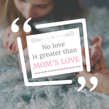 Modèle de visuel Mother with Child on Mother's Day - Instagram