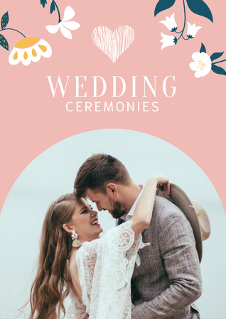 Designvorlage Hochzeitszeremonien-Plakat für Poster