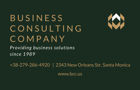Business Consulting Services Offer Business Card 85x55mm Design Template