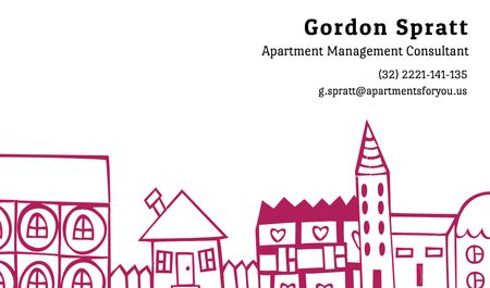 Apartment Management Consultant Services Offer Business card Design Template