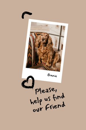 Pet Adoption Ad with Cute Dog Flyer 4x6in Design Template