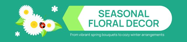 Plantilla de diseño de Floral Decoration Services for Different Seasons Ebay Store Billboard 