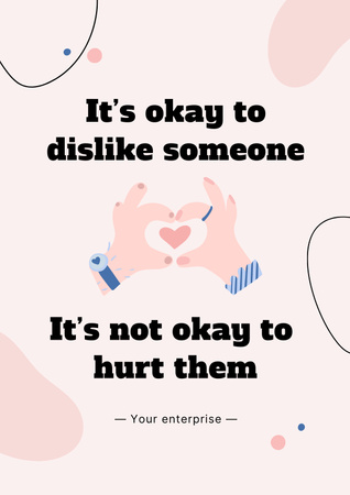 Awareness about Social Relationship And Dislikes Poster Design Template