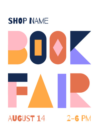 Book Fair Event Announcement Invitation Design Template