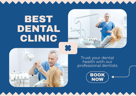 Designvorlage Ad of Best Dental Clinic für Card