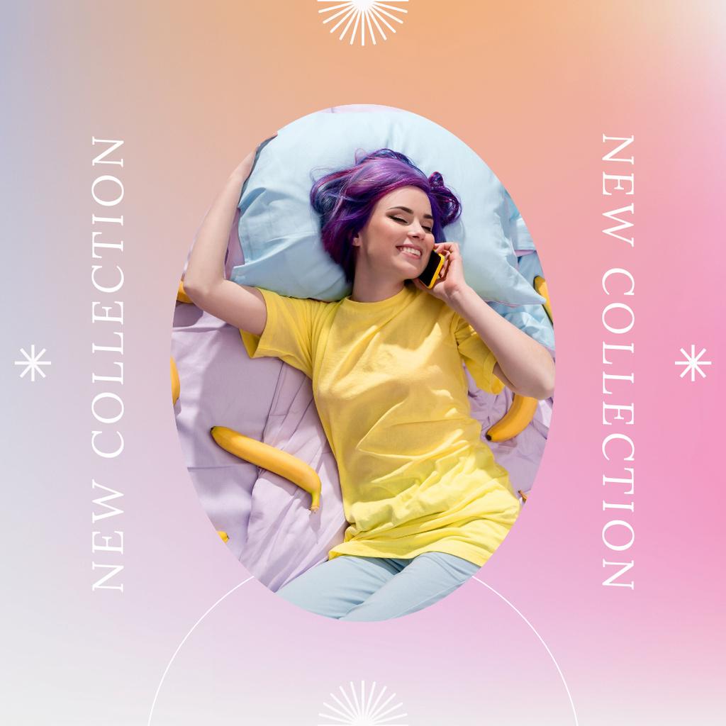 Ontwerpsjabloon van Instagram van Sleepwear Collection for Woman