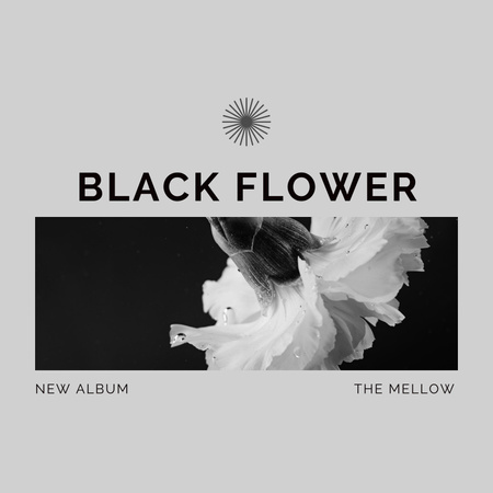 Music Album Promotion with Flower Album Cover Design Template