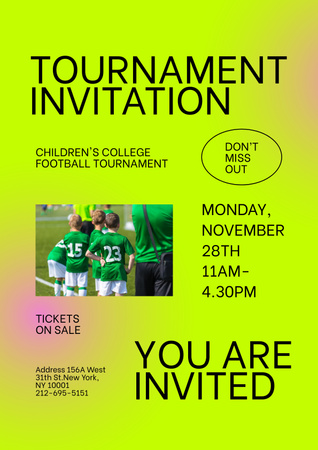 Football Tournament Announcement Poster Tasarım Şablonu