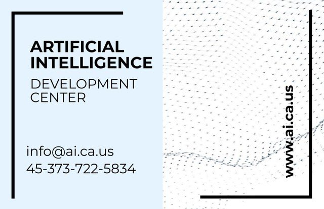 Modèle de visuel Development Center Promotion with Dots Pattern in Blue - Business Card 85x55mm