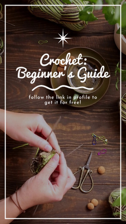 Crochet Beginner`s Guide With Tools TikTok Video Design Template