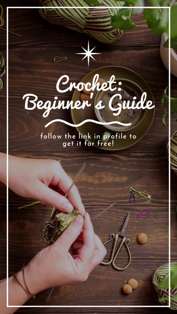 Plantilla de diseño de Crochet Beginner`s Guide With Tools TikTok Video 