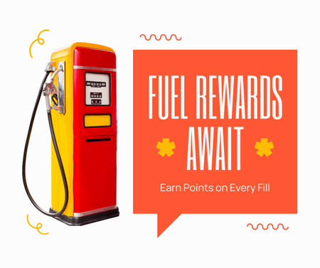 Platilla de diseño Gas Station Services with Rewards for Customers Facebook