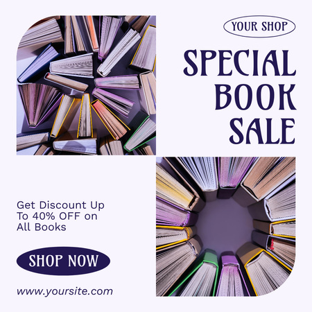 Diverse Books Sale at the Shop Instagramデザインテンプレート