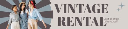 Offer of Retro Clothes Rental Ebay Store Billboard Design Template