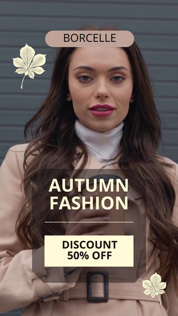Offer Discounts on Autumn Women's Outfits TikTok Video Modelo de Design