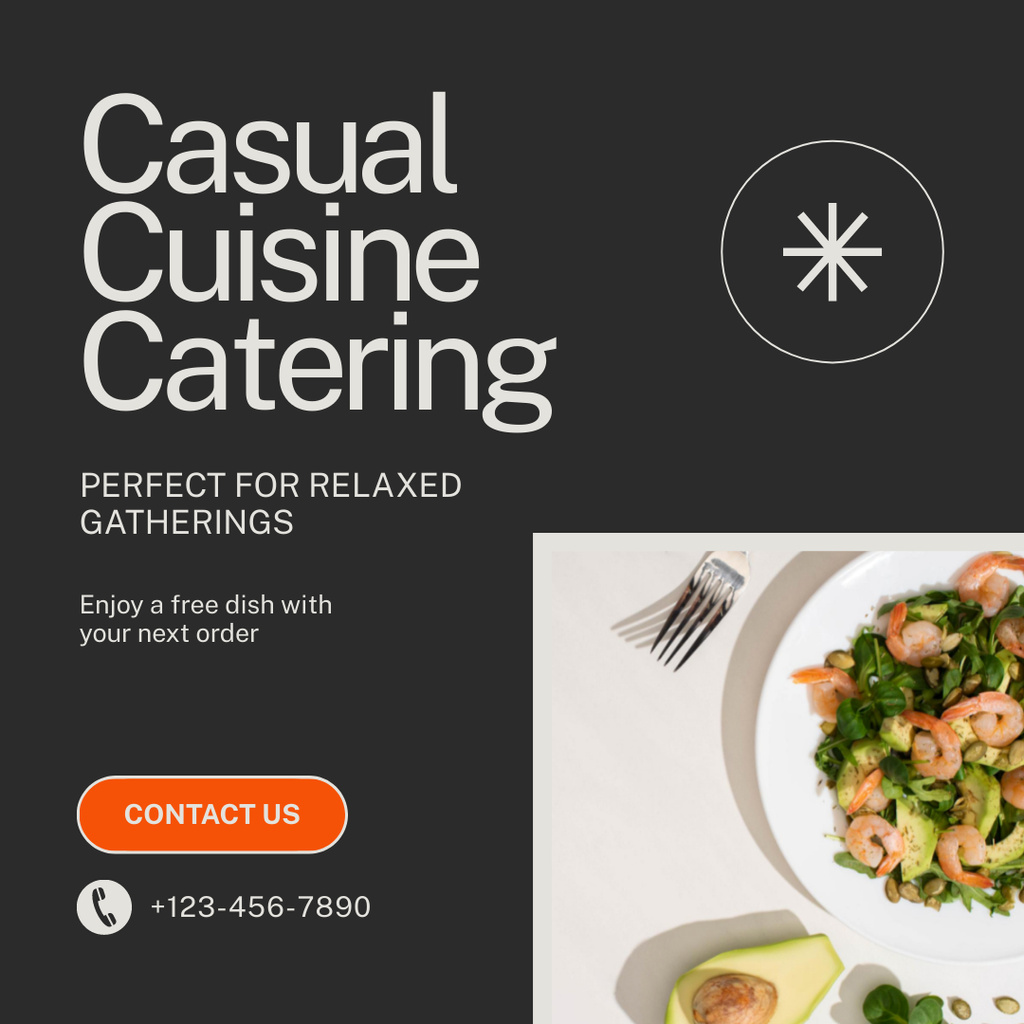 Unleash Catering Magic with Best Service Instagram AD Modelo de Design
