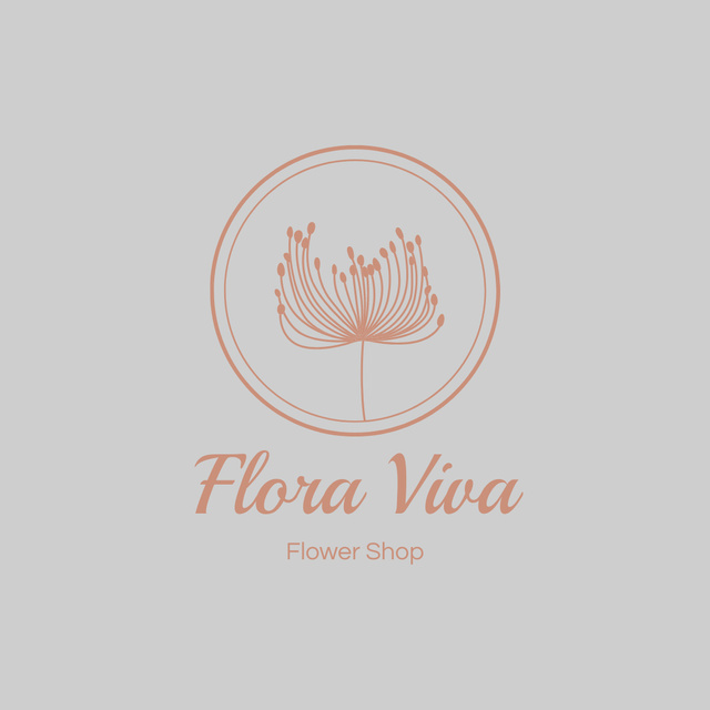Template di design Illustration of Cute Flower for Flower Shop Logo 1080x1080px