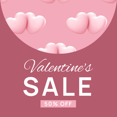 Valentine's Day Sale Announcement Instagramデザインテンプレート