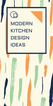 Kitchen Design Ad Colorful Smudges Graphic Design Template
