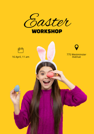 Easter Holiday Workshop Announcement Flyer A5 Design Template
