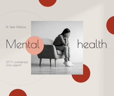 Psychological Help Program Ad Facebook Design Template