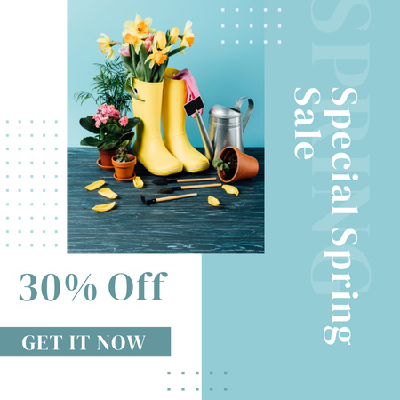 Special Spring Sale Offer with Garden Supplies Instagram AD Design Template