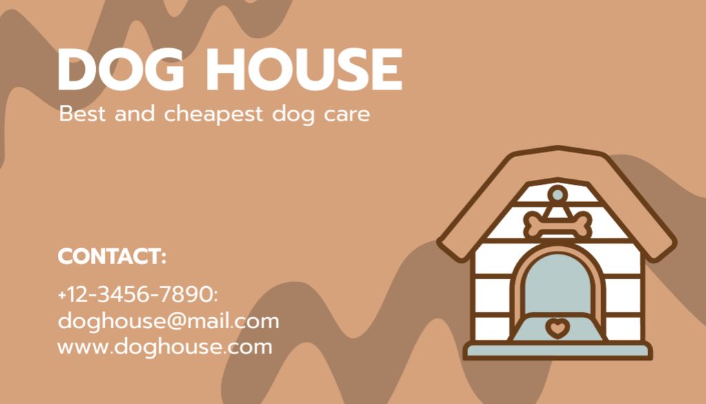 Dog House Making Services Business Card US – шаблон для дизайну