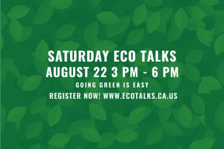Eco talks Invitation Gift Certificate Design Template