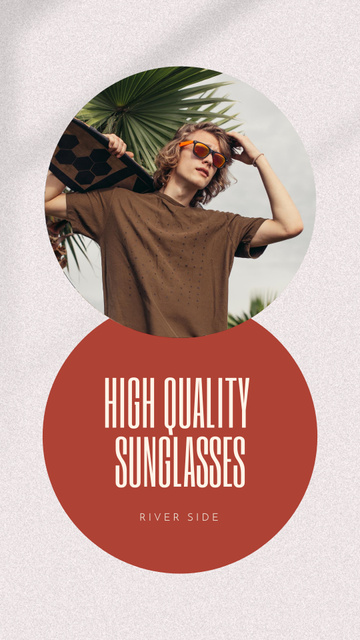 Summer Sunglasses Ad TikTok Videoデザインテンプレート