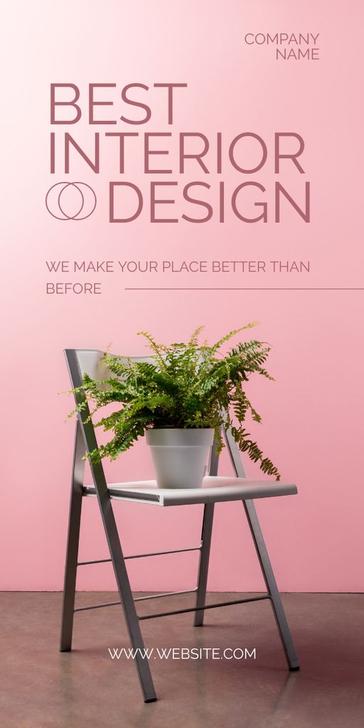 Best Interior Design Pink Graphic Šablona návrhu