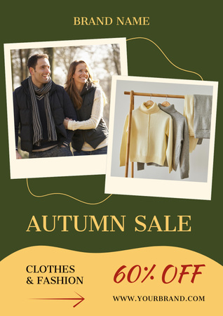 Designvorlage Autumn Sale Announcement für Poster