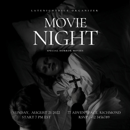 Modèle de visuel Movie Night Invitation - Instagram