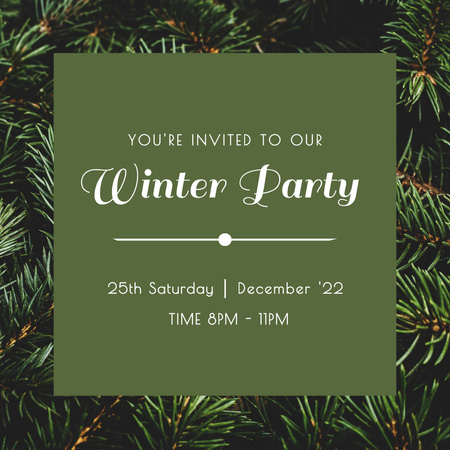 Designvorlage Winter Party Announcement für Instagram
