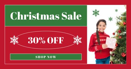 Christmas Gifts Sale for Kids Facebook AD Design Template