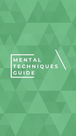 Mental Techniques Learning Offer on Green Geometric Pattern Instagram Story Design Template