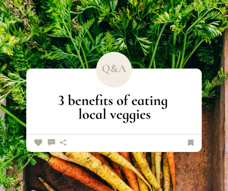 Platilla de diseño Local Veggies Ad with Fresh Carrot Facebook