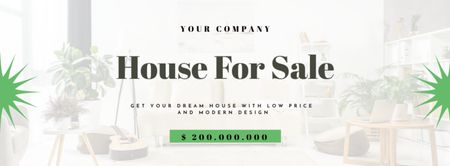 House for Sale Ad Facebook cover Design Template