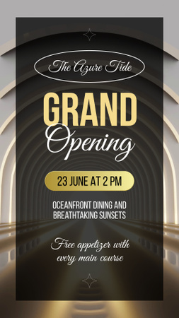 Grand Opening Of Oceanfront Dining With Free Appetizers Offer TikTok Video Design Template