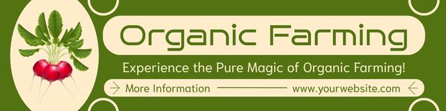 Pure Organic Farming Goods Twitter Design Template