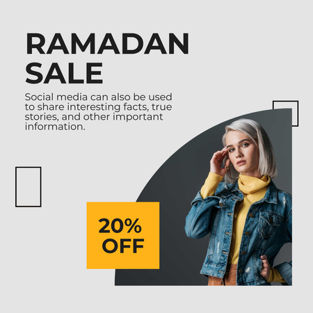 Female Fashion Ramadan Sale Instagramデザインテンプレート