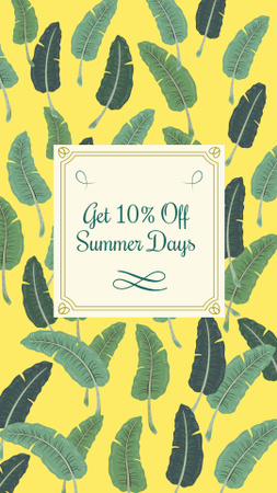 Summer Days Special Discount Offer Instagram Story Design Template