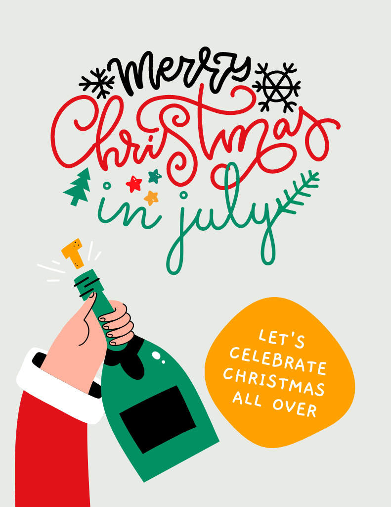 Delightfully Engaging in a July Christmas Celebration Flyer 8.5x11in Šablona návrhu