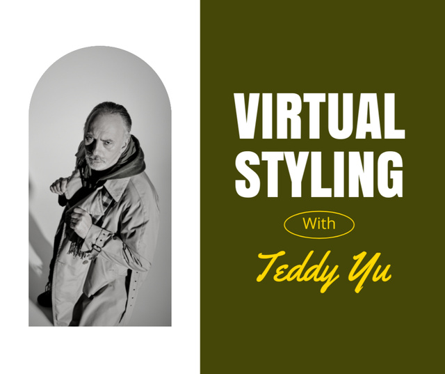 Template di design Virtual Styling with Fashion Expert Facebook
