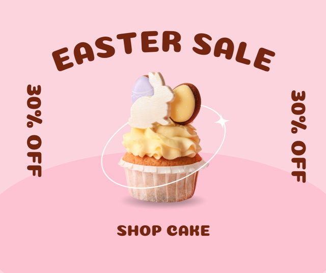 Szablon projektu Delicious Easter Cupcakes Sale Facebook