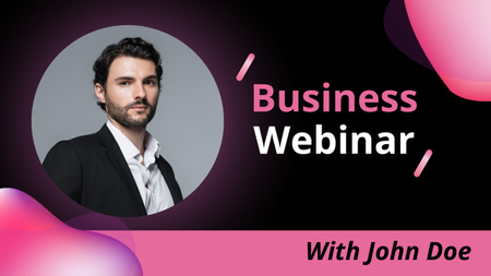Business Webinar With Man Youtube Thumbnail Design Template