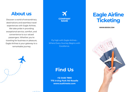 Airline Tickets Sale Brochure Design Template