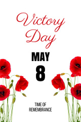 Victory Day Celebration Announcement in May on White
