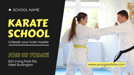Platilla de diseño Incredible Karate School Trainings Promotion Full HD video