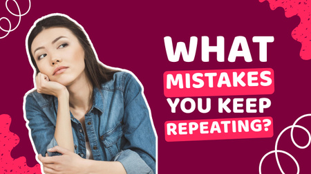 Designvorlage Tips to Stop Repeating the Same Mistakes für Youtube Thumbnail