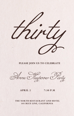 Sleepover Birthday Party Invitation Invitation 4.6x7.2in Design Template